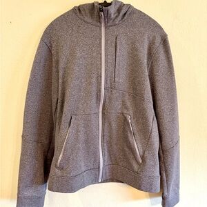 Lululemon City Sweat Zip Hoodie Thermo Heathered Gray Olive Size M